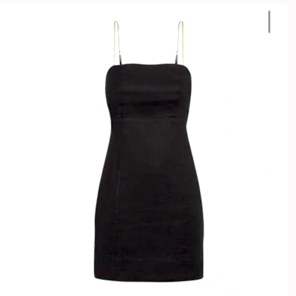 Vix Paula Hermanny Chain gold strap dress